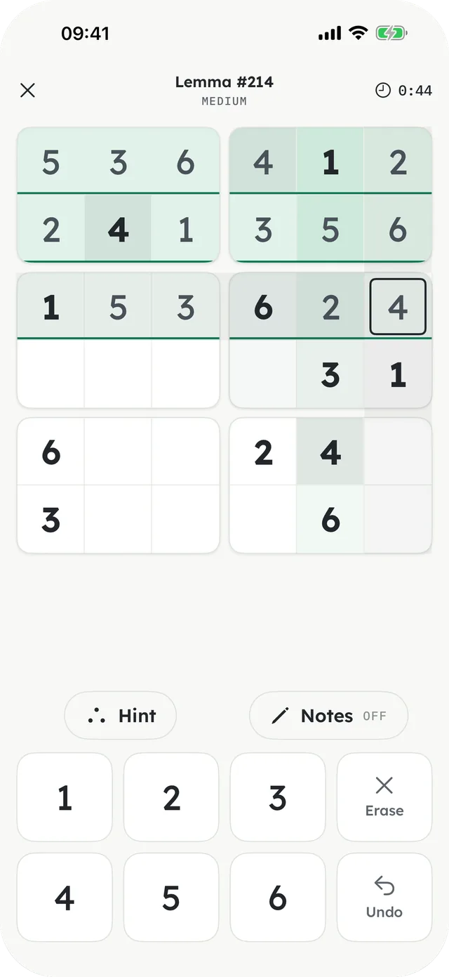 The board mid-solve.